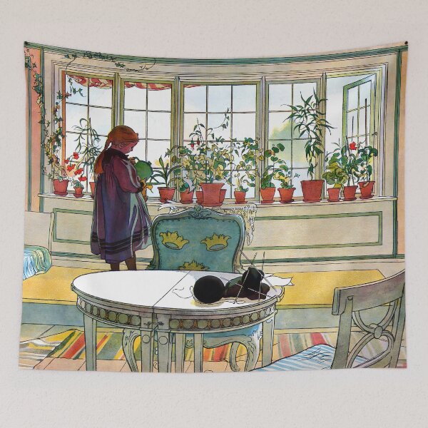 Item preview, Carl Larsson - Flowers on the Windowsill designed and sold by Jon-Baran.