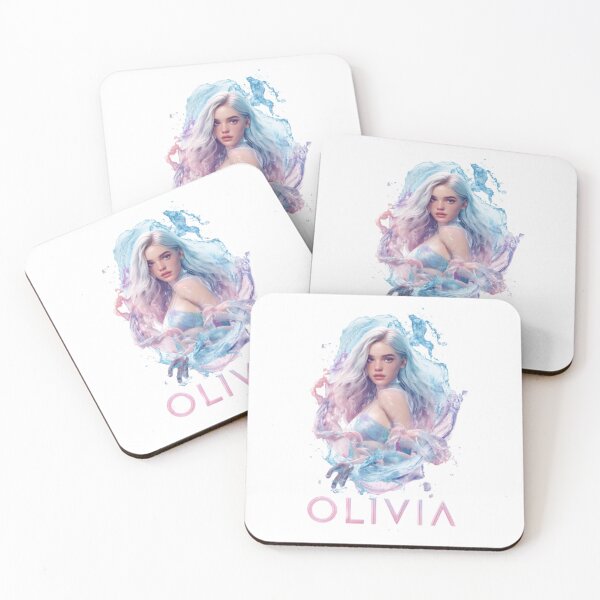 Item preview, Olivia Aquarius Zodiac 3D Poster | Bright Pastel Design designed and sold by AlexLineArt.