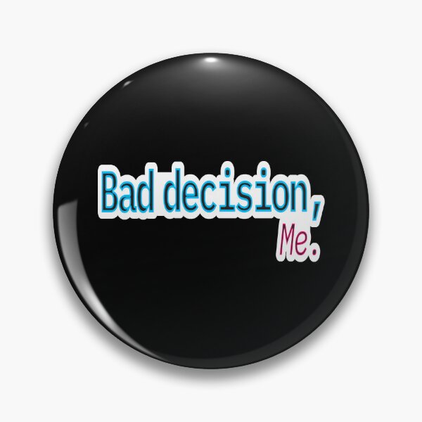 Item preview, Bold flirty humor – Bad Decision Me – Gift for Situationship Partner – Neon Typography • Modern Outline designed and sold by JacobKAurumhead.