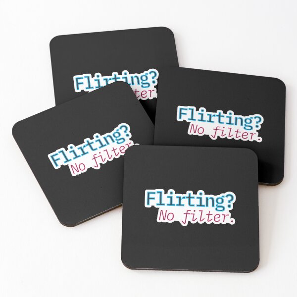 Item preview, Bold flirty humor – Flirting No Filter – Gift for Crush – Neon Typography • Modern Outline designed and sold by JacobKAurumhead.