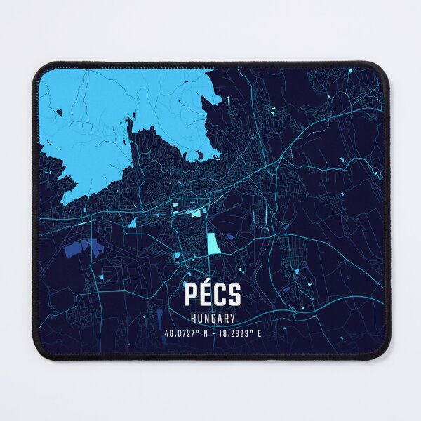 Item preview, Pécs Midnight City Map designed and sold by HomeLivingCo.