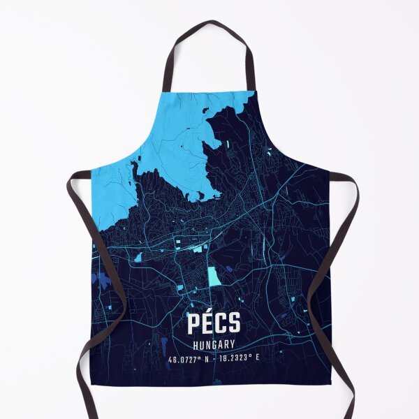 Item preview, Pécs Midnight City Map designed and sold by HomeLivingCo.