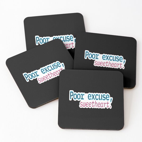 Item preview, Bold Flirty Humor – Poor Excuse Sweetheart – Gift for Sassy Women – Neon Outline • Modern Text Art designed and sold by JacobKAurumhead.