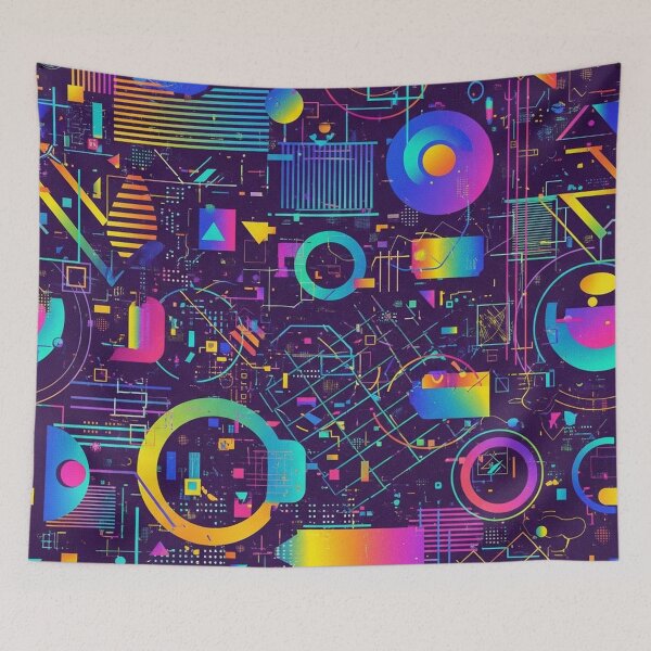 Item preview, Retro-Futuristic Synthwave Shapes Design designed and sold by jumpercat.