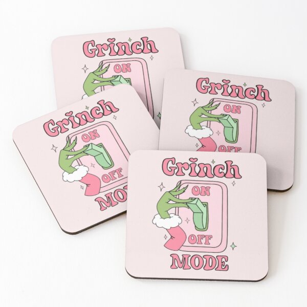 Item preview, Grinch Mode On or Off Light Switch Super Cute Kawaii Grinch Girl in Pink designed and sold by MakersFolly.