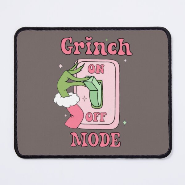 Item preview, Grinch Mode On or Off Light Switch Super Cute Kawaii Grinch Girl in Pink designed and sold by MakersFolly.