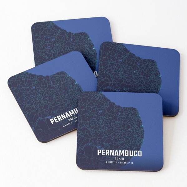 Item preview, Pernambuco Midnight City Map designed and sold by HomeLivingCo.