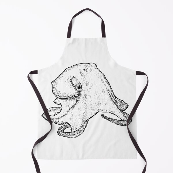 Item preview, Textured Octopus Illustration | Marine Life Black and White Art designed and sold by wbhny.