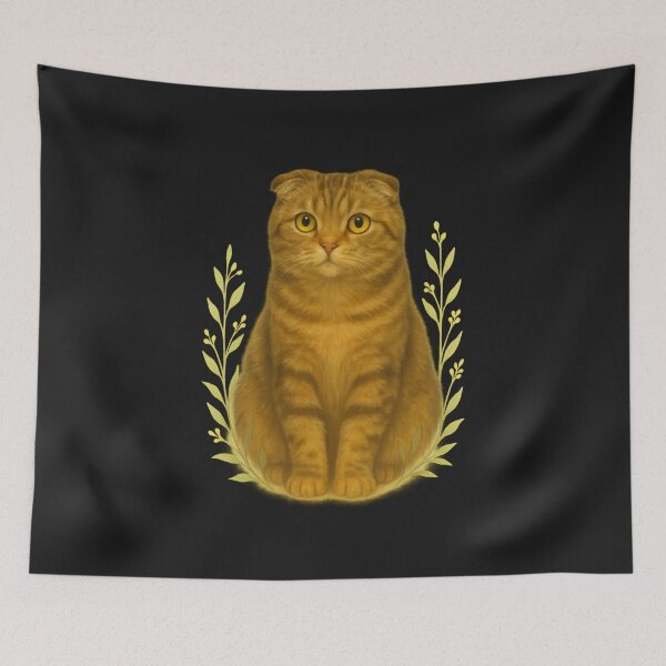 Item preview, Golden Scottish Fold Charm designed and sold by TheJoyfulPen.