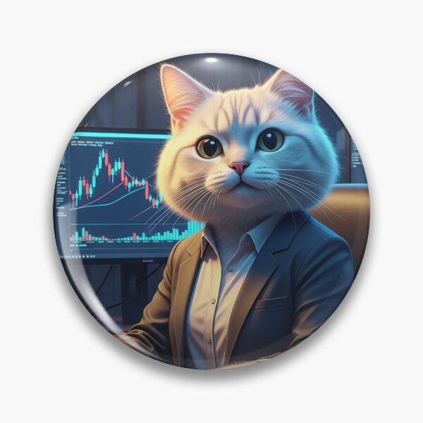 Artikelvorschau, Katzen-Trader im Einsatz — Humor trifft Finanzwelt entworfen und verkauft von AmberHorizon7.