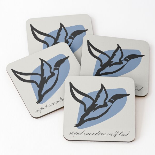 Item preview, Stupid Canadian Wolf Bird (cursive with blue) designed and sold by PoliteAdjacent.