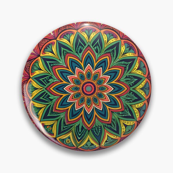Item preview, Psychedelic Mandala with Unique Aesthetic Geometry designed and sold by HLPsychDesigns.