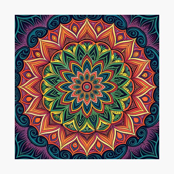 Item preview, Psychedelic Mandala with Unique Aesthetic Geometry designed and sold by HLPsychDesigns.