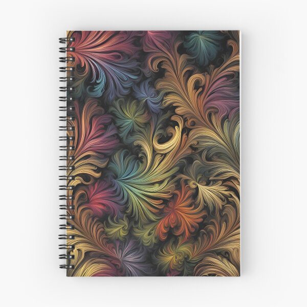 Item preview, Multicolor Abstract Floral Pattern with Vibrant Swirls — Oily Texture and Baroque Ornaments in Warm and Cool Tones designed and sold by Karina Creative Studio.
