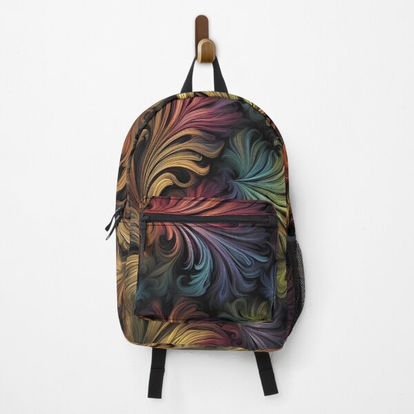 Item preview, Multicolor Abstract Floral Pattern with Vibrant Swirls — Oily Texture and Baroque Ornaments in Warm and Cool Tones designed and sold by karina360.