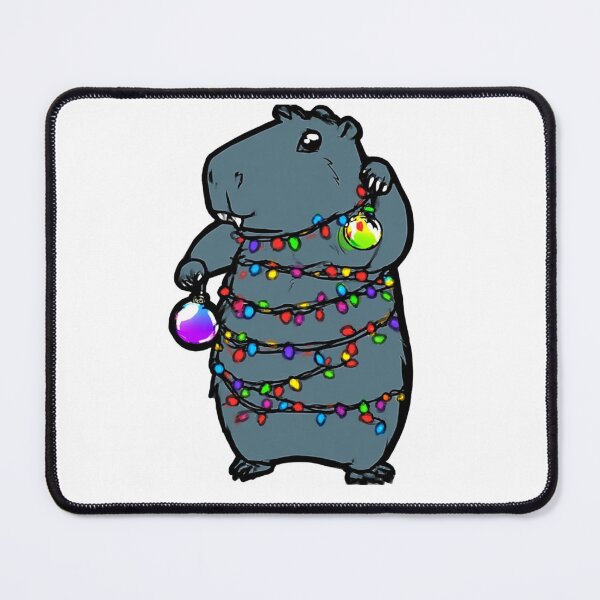 Item preview, Cute Cartoon Capybara in Christmas Lights – Sticker Design designed and sold by kanjxtan.
