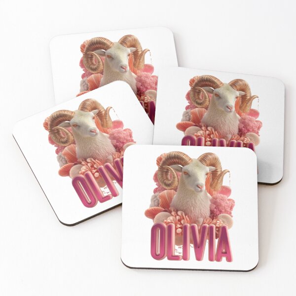 Item preview, Olivia Aries Zodiac 3D Poster | Bright Pastel Design designed and sold by AlexLineArt.