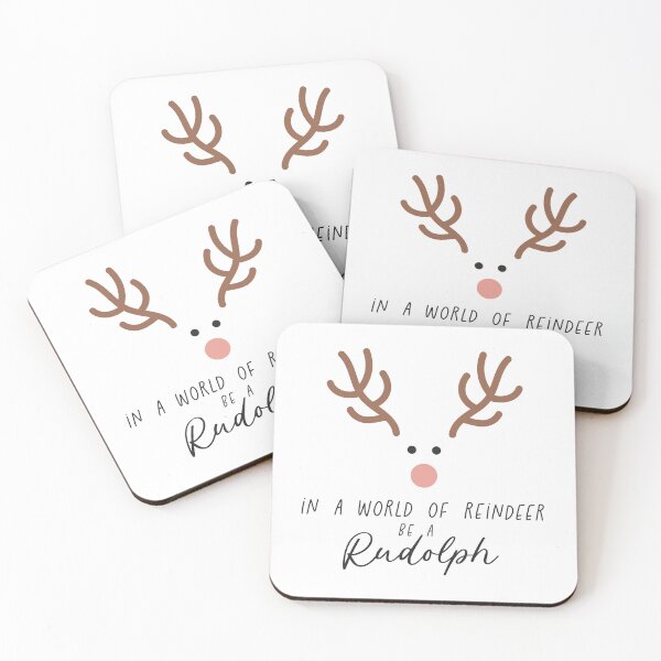 Item preview, In A World Of Reindeer Be A Rudolph | Cute Minimalist Christmas Quote Design | Holiday Inspiration Gift designed and sold by Krasnovaovaova.
