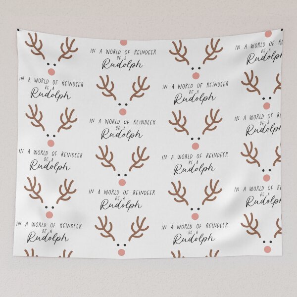Item preview, In A World Of Reindeer Be A Rudolph | Cute Minimalist Christmas Quote Design | Holiday Inspiration Gift designed and sold by Krasnovaovaova.
