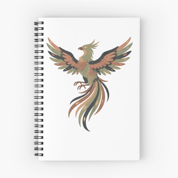 Item preview, Earthy Rising Phoenix Mythical Illustration designed and sold by RiseResilient.