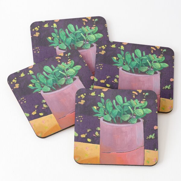 Item preview, Jade Plant Painted on Fabric designed and sold by scapezzutiart.