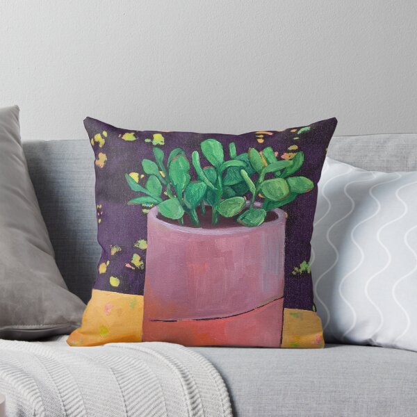 Item preview, Jade Plant Painted on Fabric designed and sold by scapezzutiart.