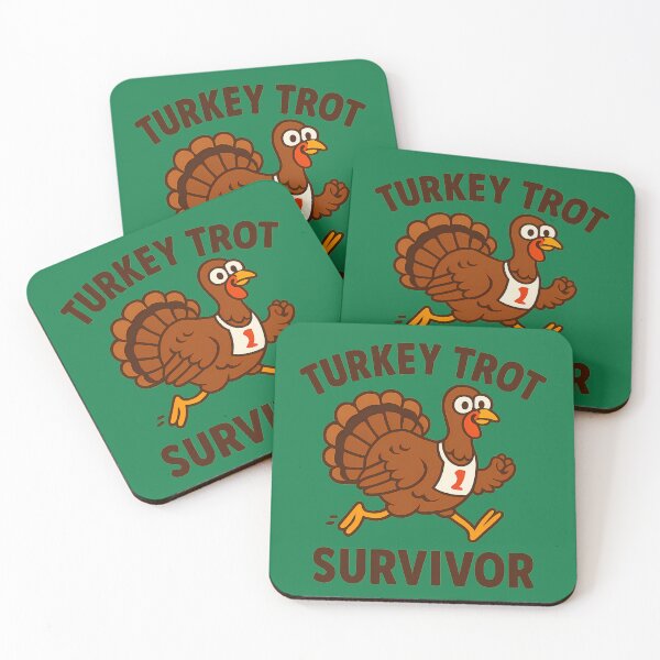 Item preview, Turkey Trot Survivor – Funny Thanksgiving Running Turkey Design designed and sold by ThePrintGoblin.