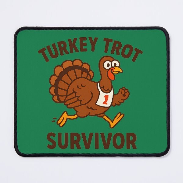 Item preview, Turkey Trot Survivor – Funny Thanksgiving Running Turkey Design designed and sold by ThePrintGoblin.
