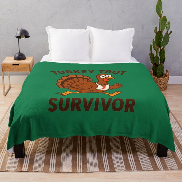 Item preview, Turkey Trot Survivor – Funny Thanksgiving Running Turkey Design designed and sold by ThePrintGoblin.