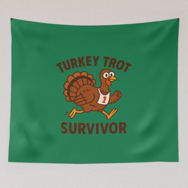 Item preview, Turkey Trot Survivor – Funny Thanksgiving Running Turkey Design designed and sold by ThePrintGoblin.
