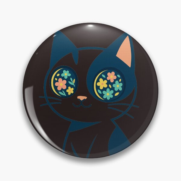 Item preview, Whimsical Data Cat with Floral Eyes designed and sold by Mindful56.