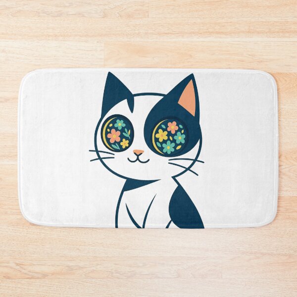 Item preview, Whimsical Data Cat with Floral Eyes designed and sold by Mindful56.