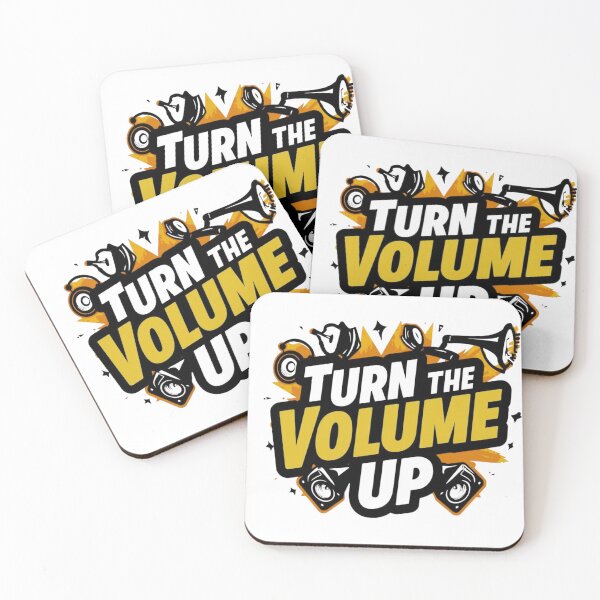 Item preview, Turn The Volume Up – Bold Music Typography T-Shirt designed and sold by MaaroufDesign.