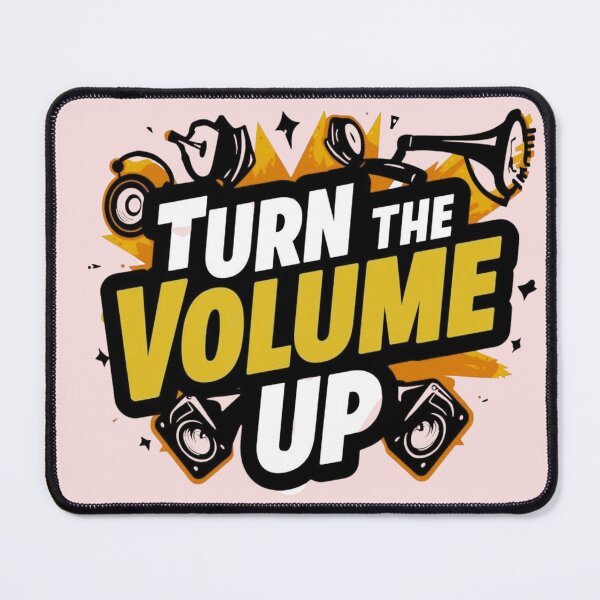 Item preview, Turn The Volume Up – Bold Music Typography T-Shirt designed and sold by MaaroufDesign.