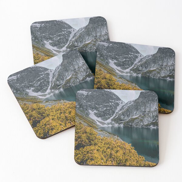 Item preview, Alpine Mountain Lake Landscape with Snowy Peaks and Turquoise Water designed and sold by Ocean's ⭐⭐⭐⭐⭐.