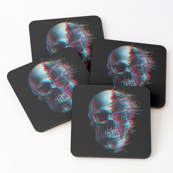 Item preview, Glitch-Art Skull designed and sold by INSOMNIAC101.
