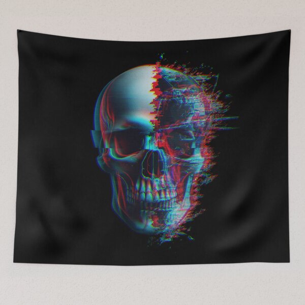Item preview, Glitch-Art Skull designed and sold by INSOMNIAC101.