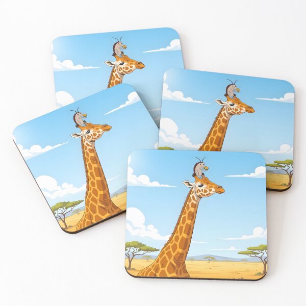 Item preview, Giraffe with Beetle on Head designed and sold by MrOrganosi.