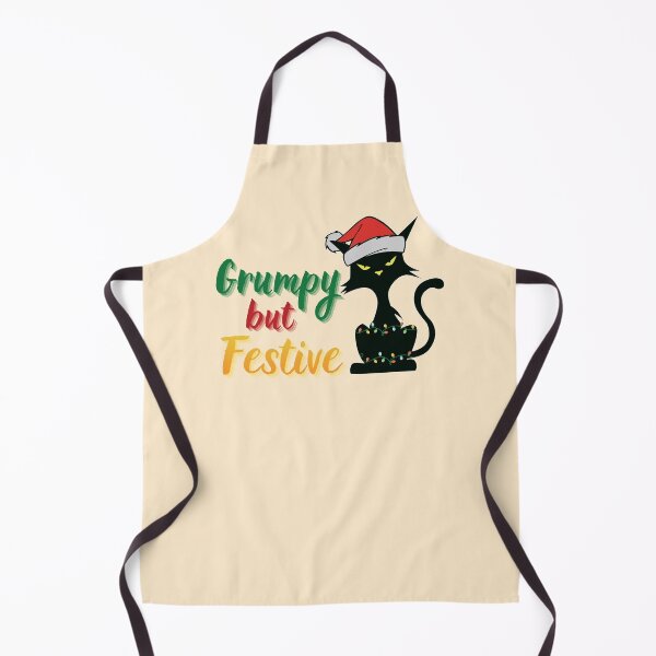 Item preview, Grumpy but Festive Christmas Cat designed and sold by TherezaDesign.