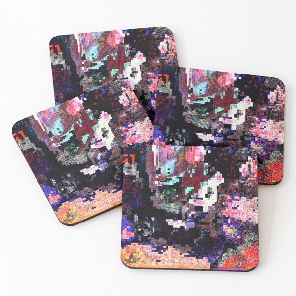 Item preview, glitchy polar bear with flowers designed and sold by sagewort.
