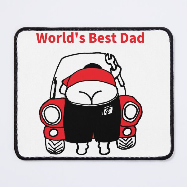 Item preview, world's best dad in red T designed and sold by jameshowgelpen.