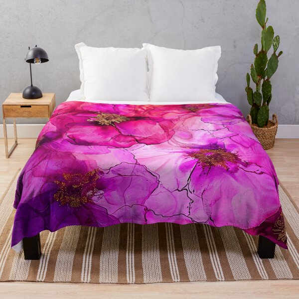 Item preview, Pink-Magenta Floral Art Alcohol Ink Abstract Art designed and sold by DEC02.