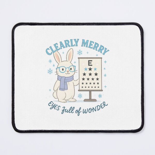 Item preview, White Bunny Eye Doctor Christmas – Optometrist Holiday Cute Design designed and sold by ClinicalHubs.