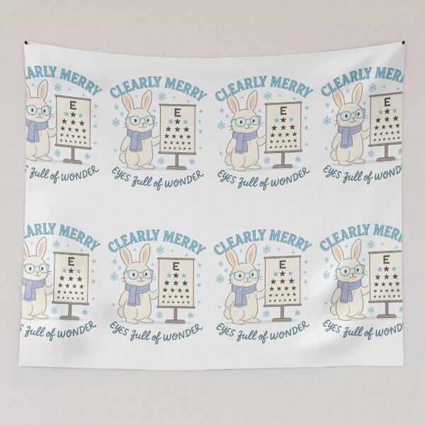 Item preview, White Bunny Eye Doctor Christmas – Optometrist Holiday Cute Design designed and sold by ClinicalHubs.