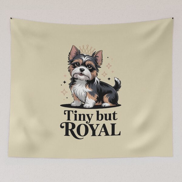 Item preview, Elegant Biewer Terrier – “Tiny but Royal” Dog Art | Kawaii Pet Design designed and sold by TrendPrinter.