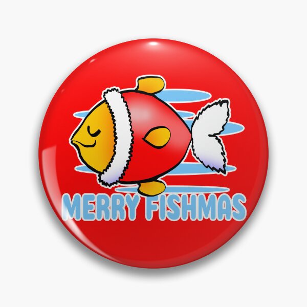 Item preview, Funny Christmas Fish – Merry Fishmas Cartoon Illustration designed and sold by InFrameVision.