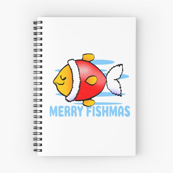 Item preview, Funny Christmas Fish – Merry Fishmas Cartoon Illustration designed and sold by InFrameVision.