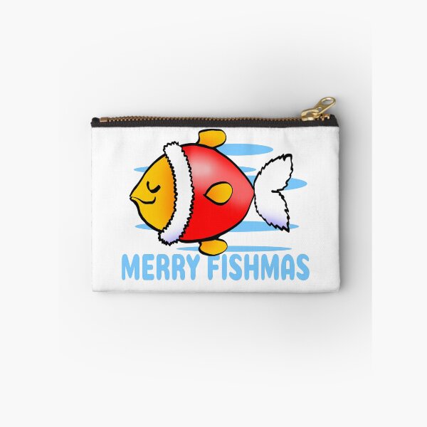 Artikelvorschau, Lustiger Weihnachtsfisch – Fröhliche Fischweihnachten-Cartoon-Illustration entworfen und verkauft von InFrameVision.