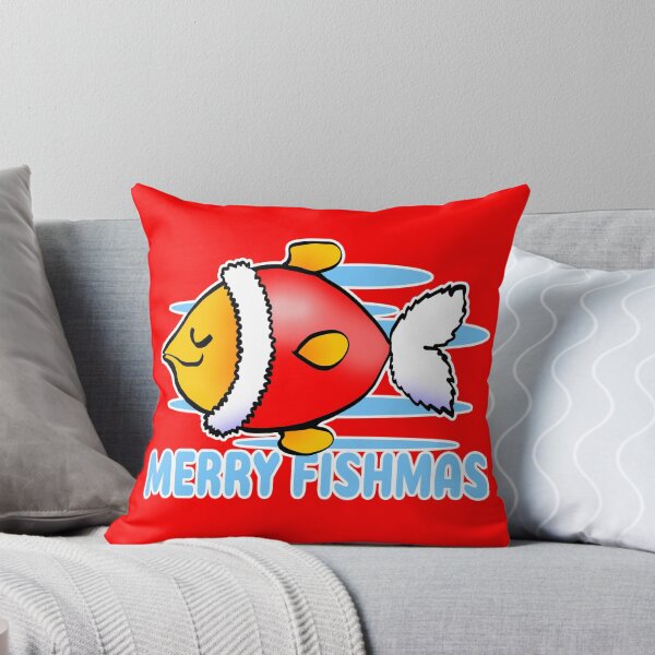 Item preview, Funny Christmas Fish – Merry Fishmas Cartoon Illustration designed and sold by InFrameVision.