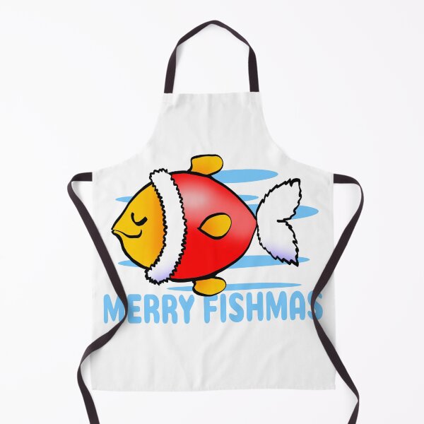 Item preview, Funny Christmas Fish – Merry Fishmas Cartoon Illustration designed and sold by InFrameVision.